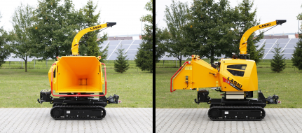 Leistungsstarker Buschholzhäcksler mit Fernbedienung auf verstellbarem Raupenfahrwerk
 LS 160 DW Track RC
